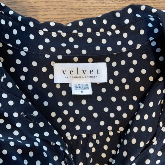 Polka Dot Button Up size small - Picture 2 of 2